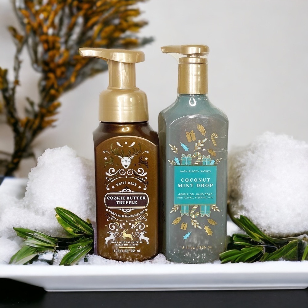 Bath & Body Works Hand Soap Cookie Butter Truffle & Coconut Mint Drop Nwt